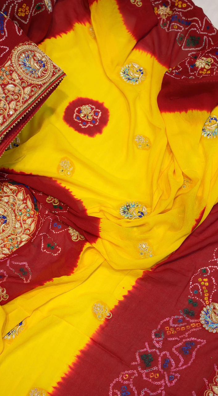 Rajasthani Traditional Pila Saree – Elegant Ethnic Style for Every Occasion