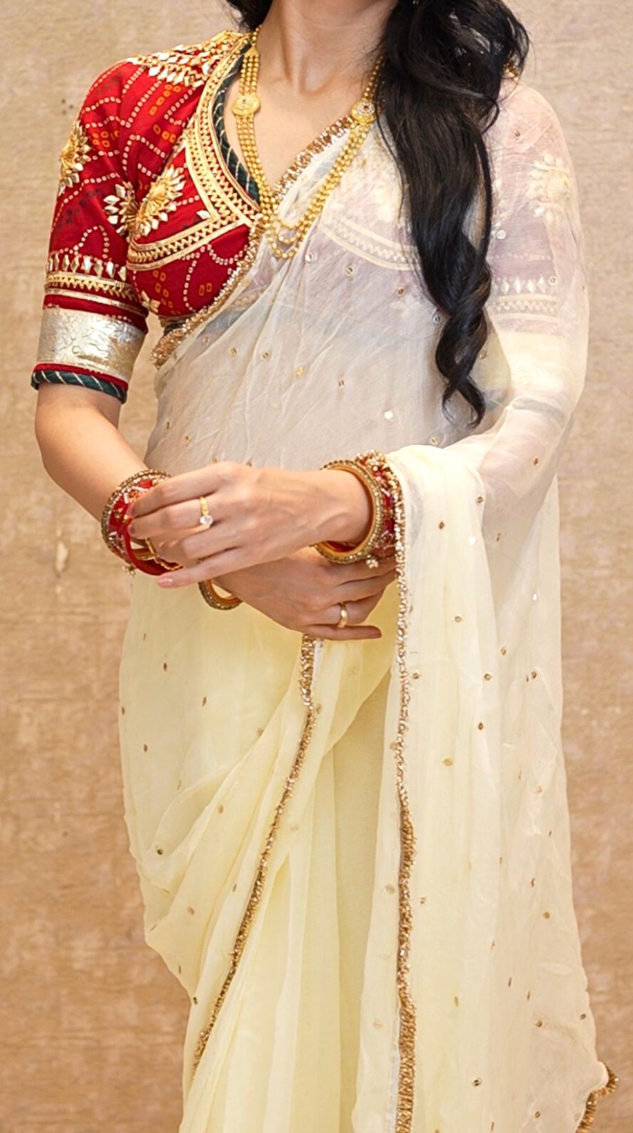 RAJASTHANI TREDITIONAL BANDHANI AANGI BLOUSE WITH GOTAPATTI WORK