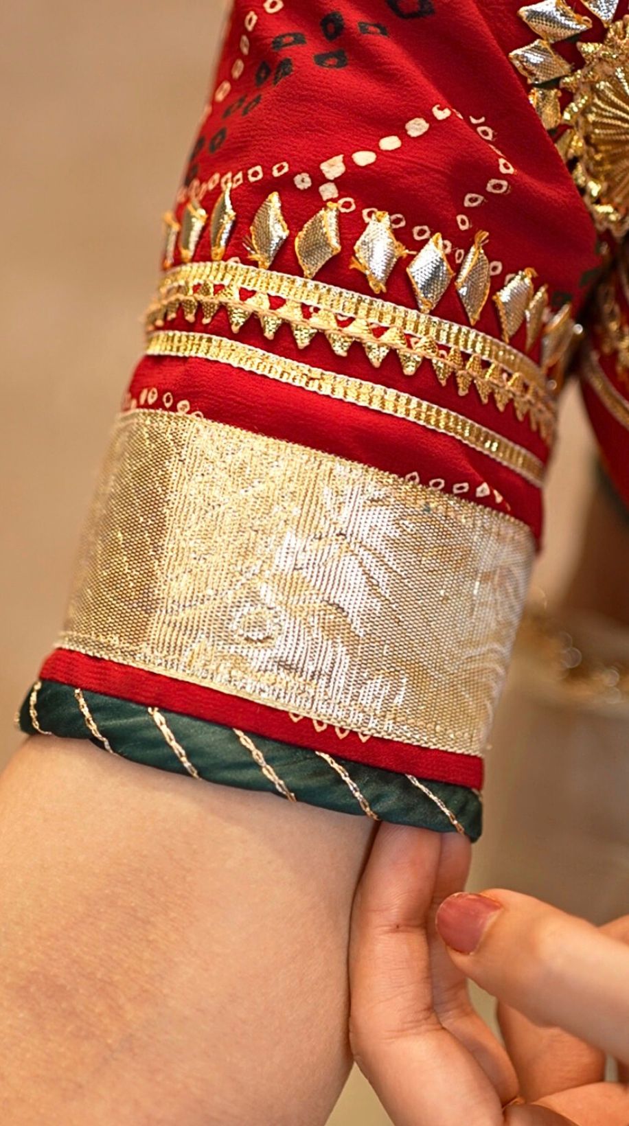 RAJASTHANI TREDITIONAL BANDHANI AANGI BLOUSE WITH GOTAPATTI WORK