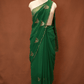 GEORGETTE FABRIC BUTTERFLY DESIGN & CUTWORK BORDER SAREE (WITH BLOUSE) ##SR623