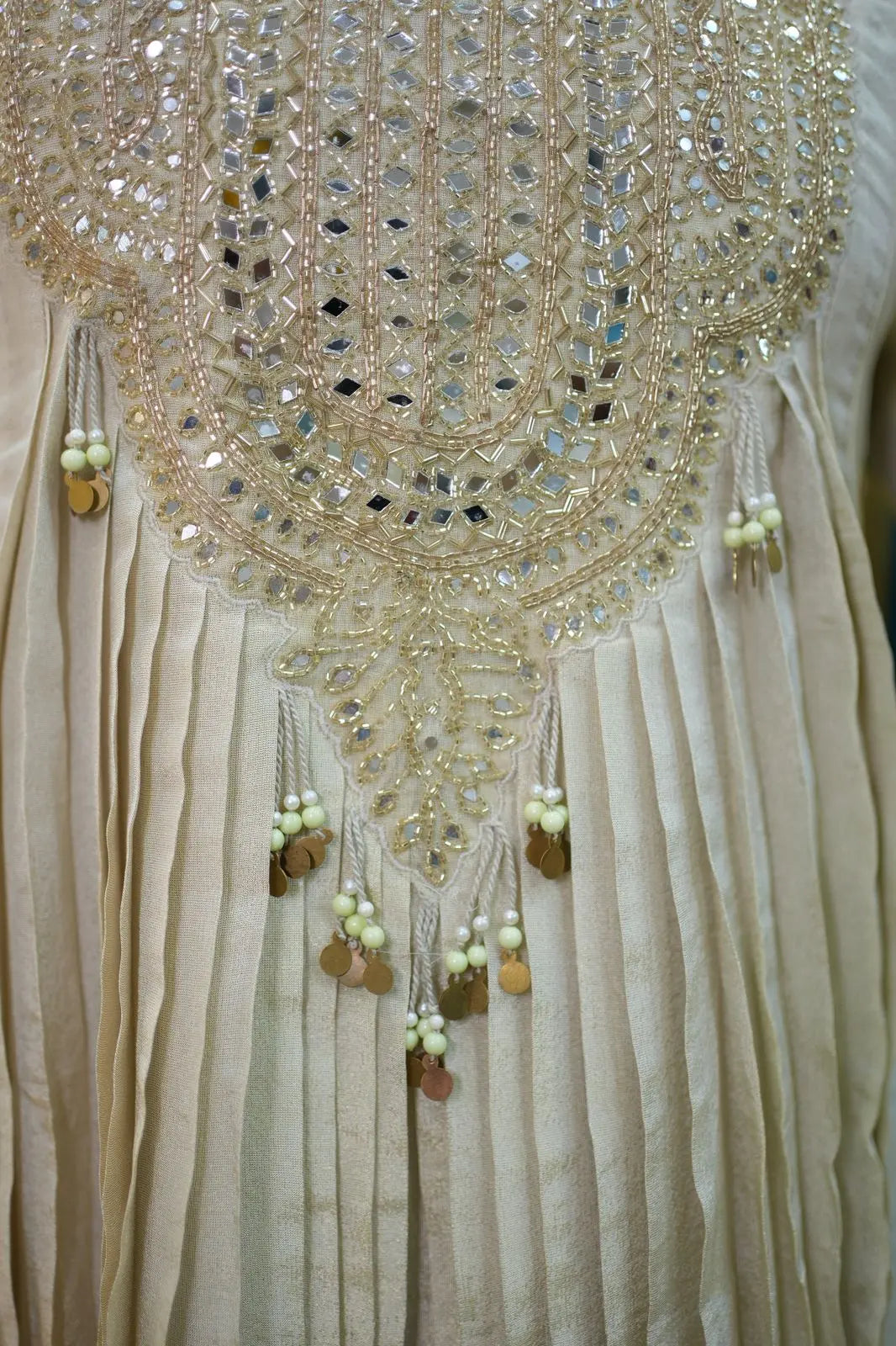 Elegant Ivory Anarkali Suit with Heavy Embroidery – Festive & Wedding Wear