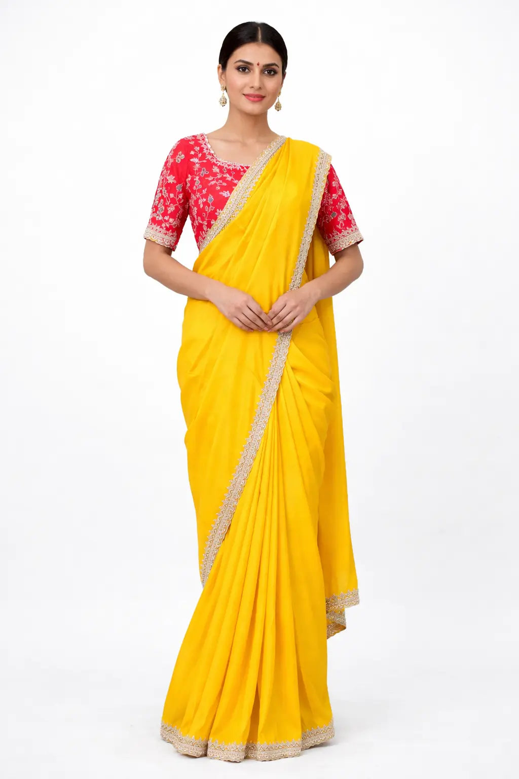 Handwork Saree with Stitched Blouse, Sequence & Cutdana Work