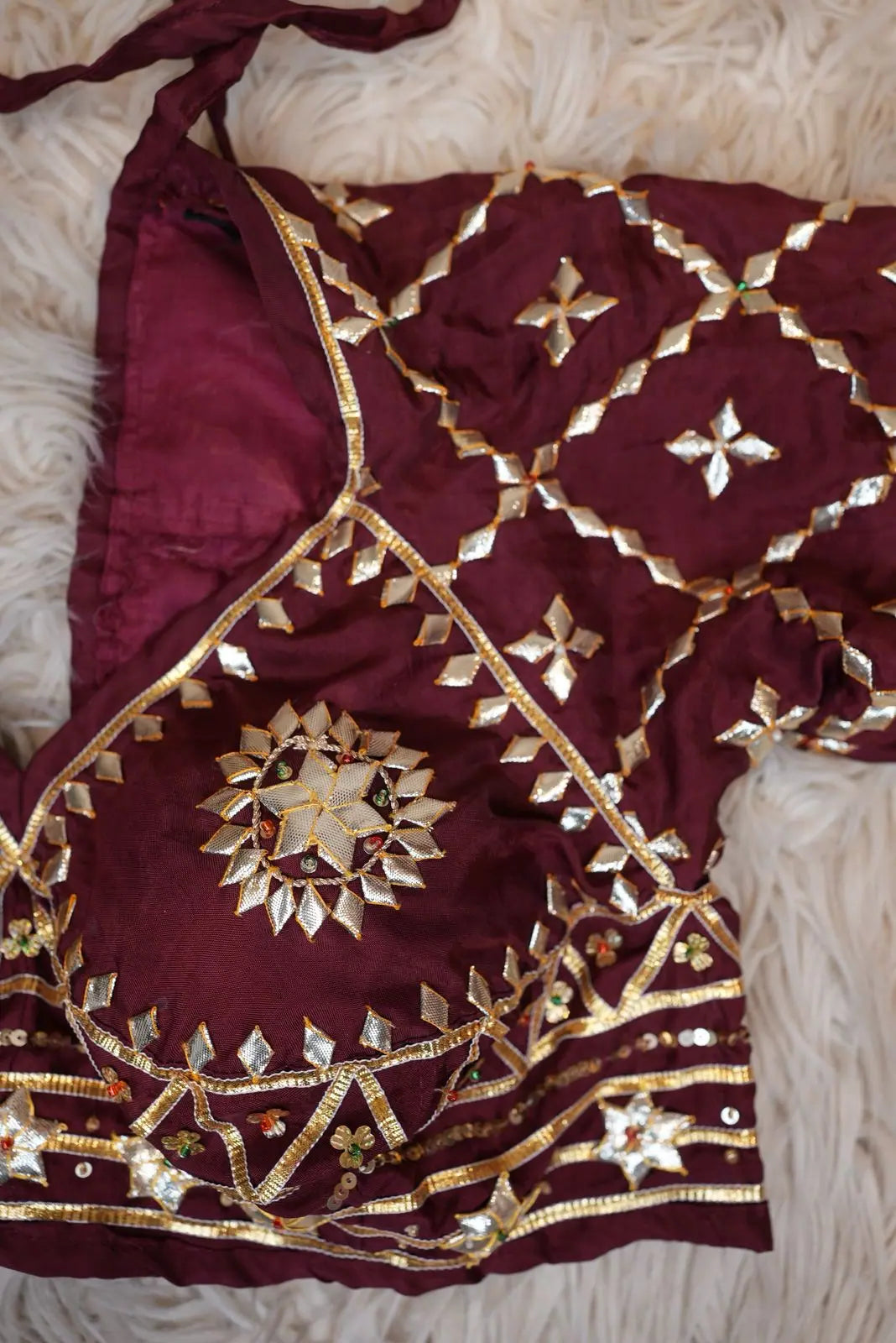 Rajasthani Aangi Blouse with Gota Patti Work