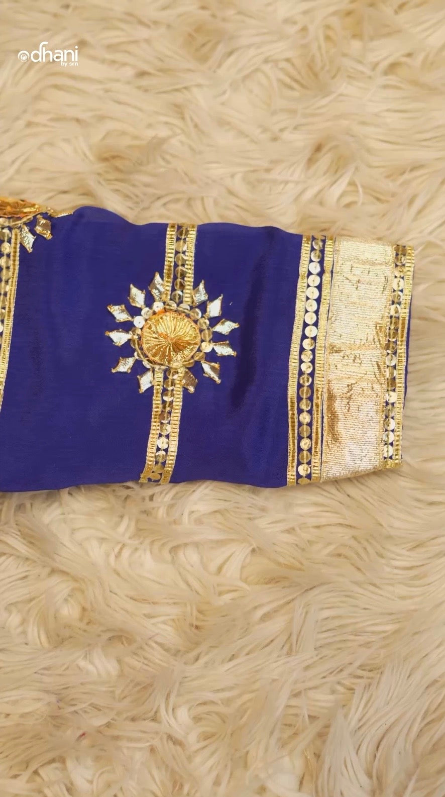 Alka Rajasthai Angi Blouse On Crep Fabric With Kachi Gota Patti And Sequence Work