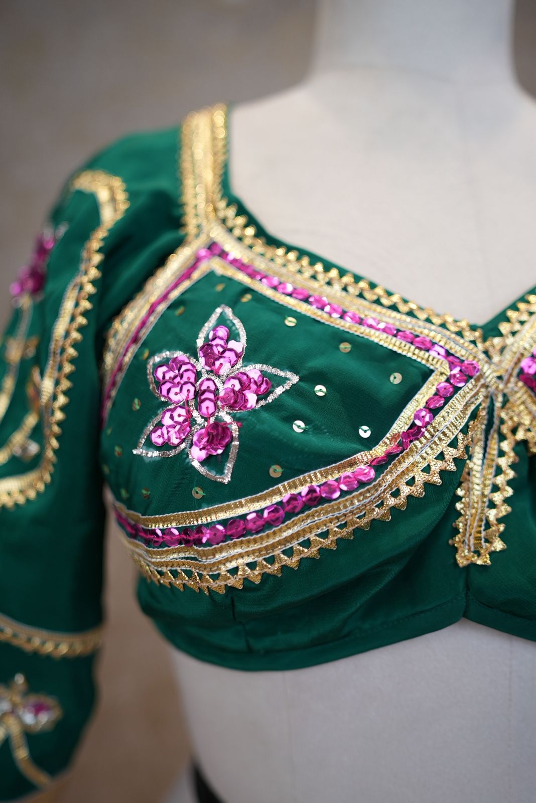 Rajasthani Traditional Angi Blouse with Gota Patti Work