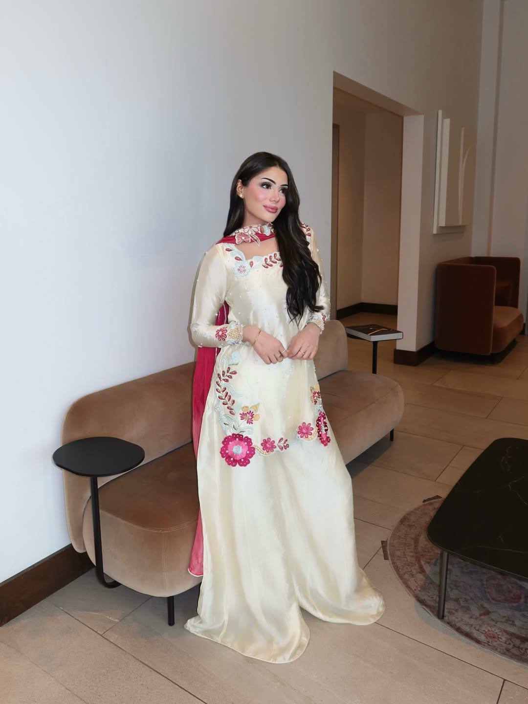 Elegant Party Wear Palazzo Suit Set with Heavy Embroidery & Georgette Dupatta