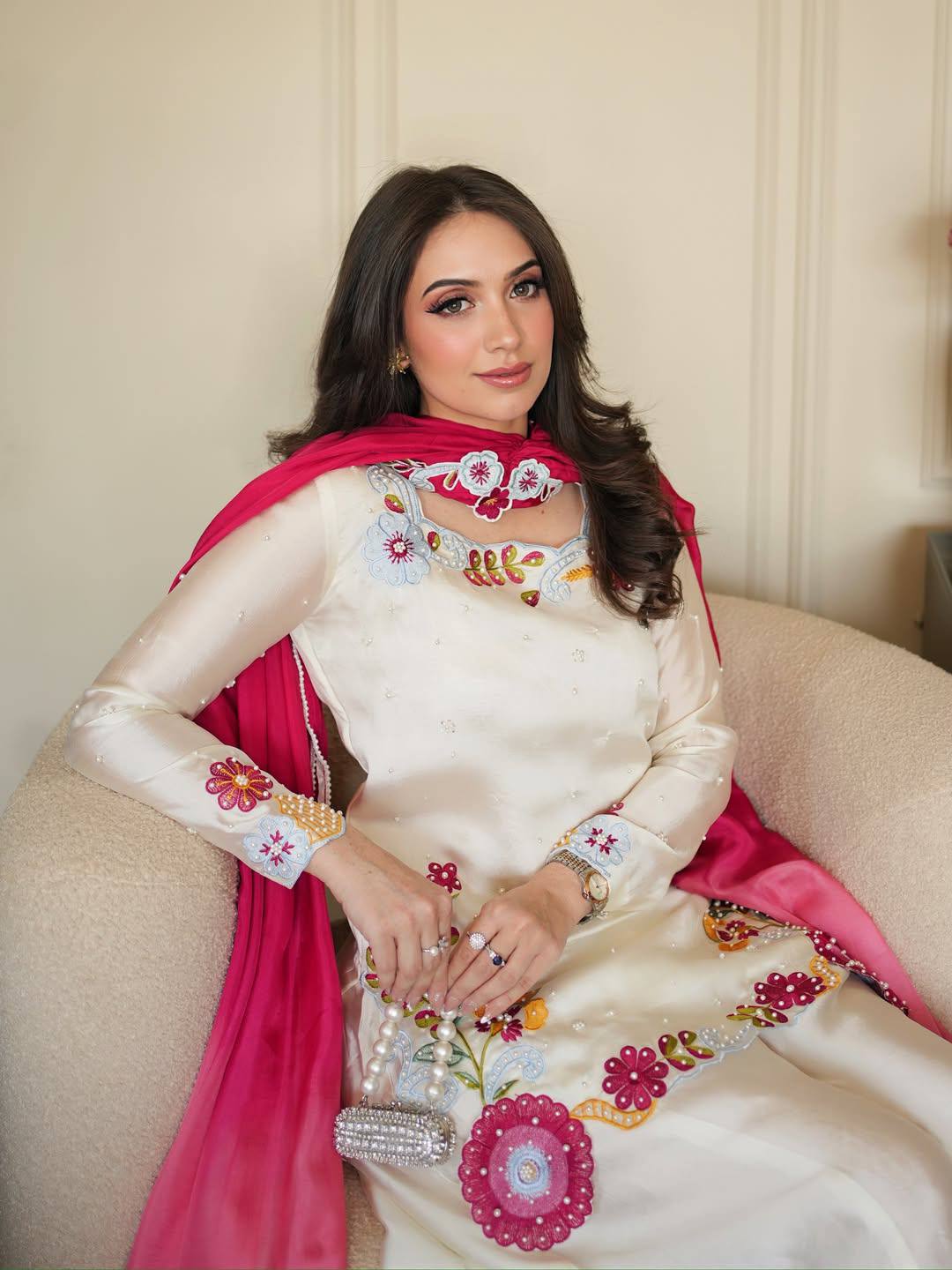 Elegant Party Wear Palazzo Suit Set with Heavy Embroidery & Georgette Dupatta