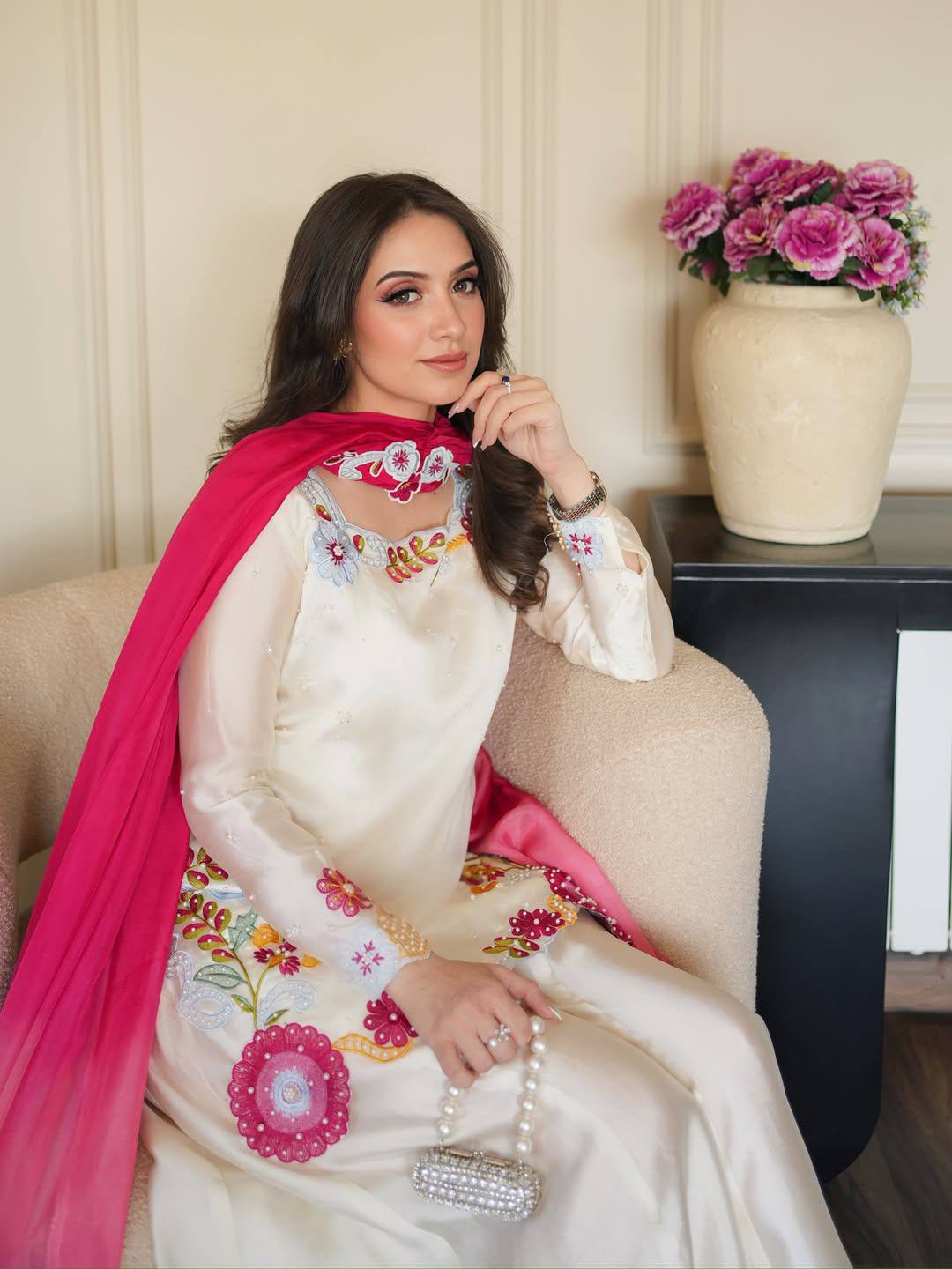 Elegant Party Wear Palazzo Suit Set with Heavy Embroidery & Georgette Dupatta