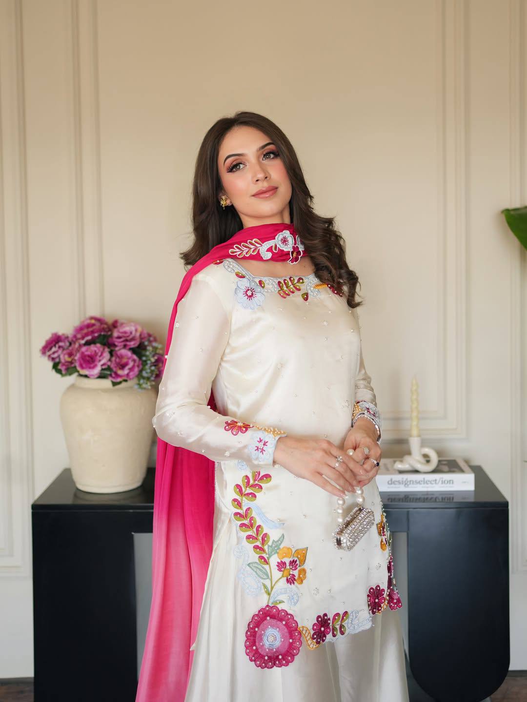 Elegant Party Wear Palazzo Suit Set with Heavy Embroidery & Georgette Dupatta