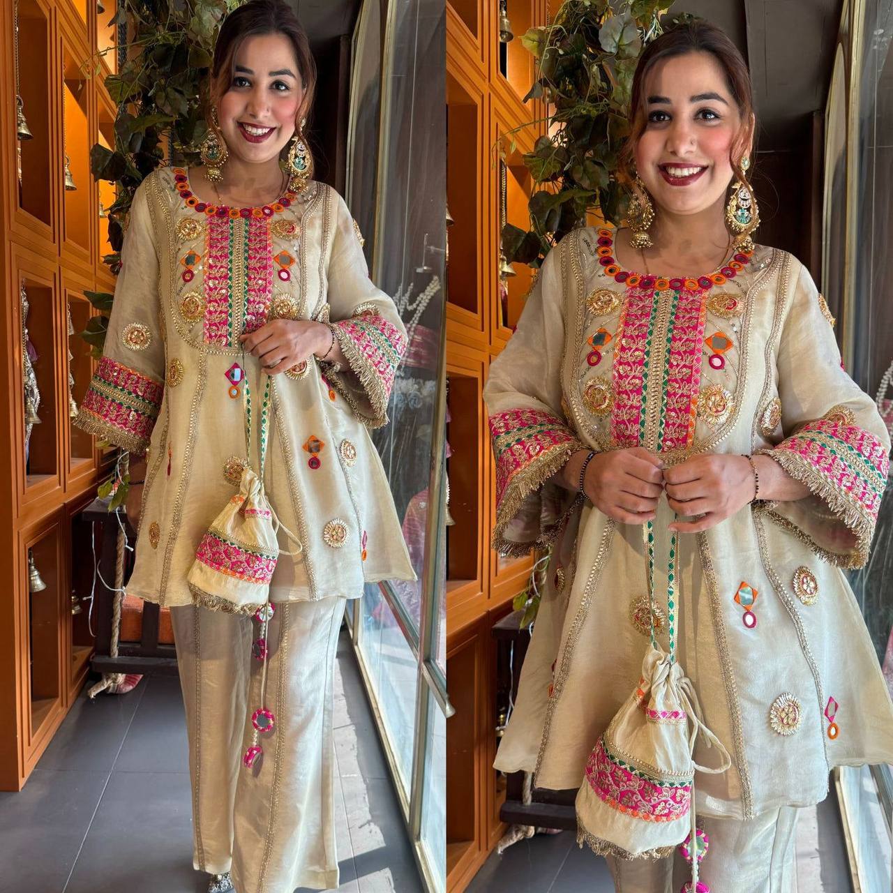 Designer Mirror Work Co-Ord Set