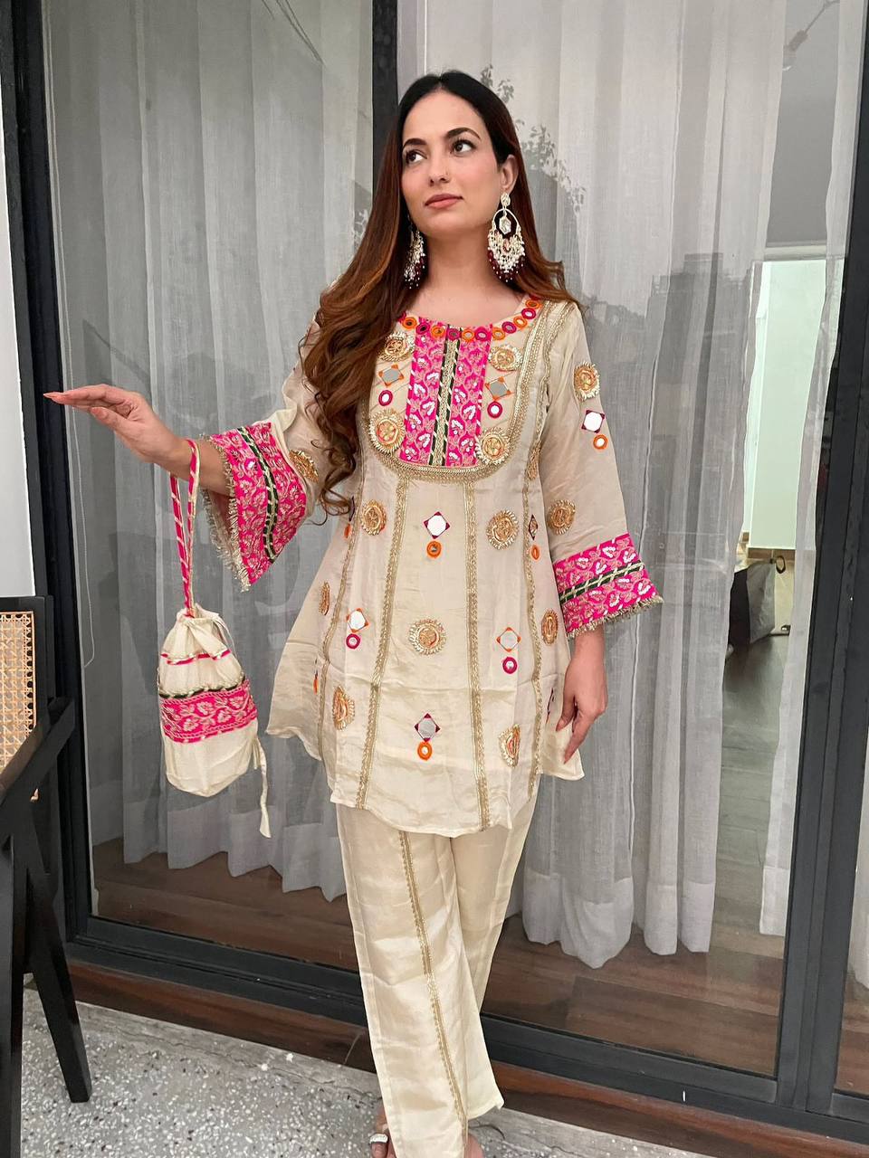 Designer Mirror Work Co-Ord Set