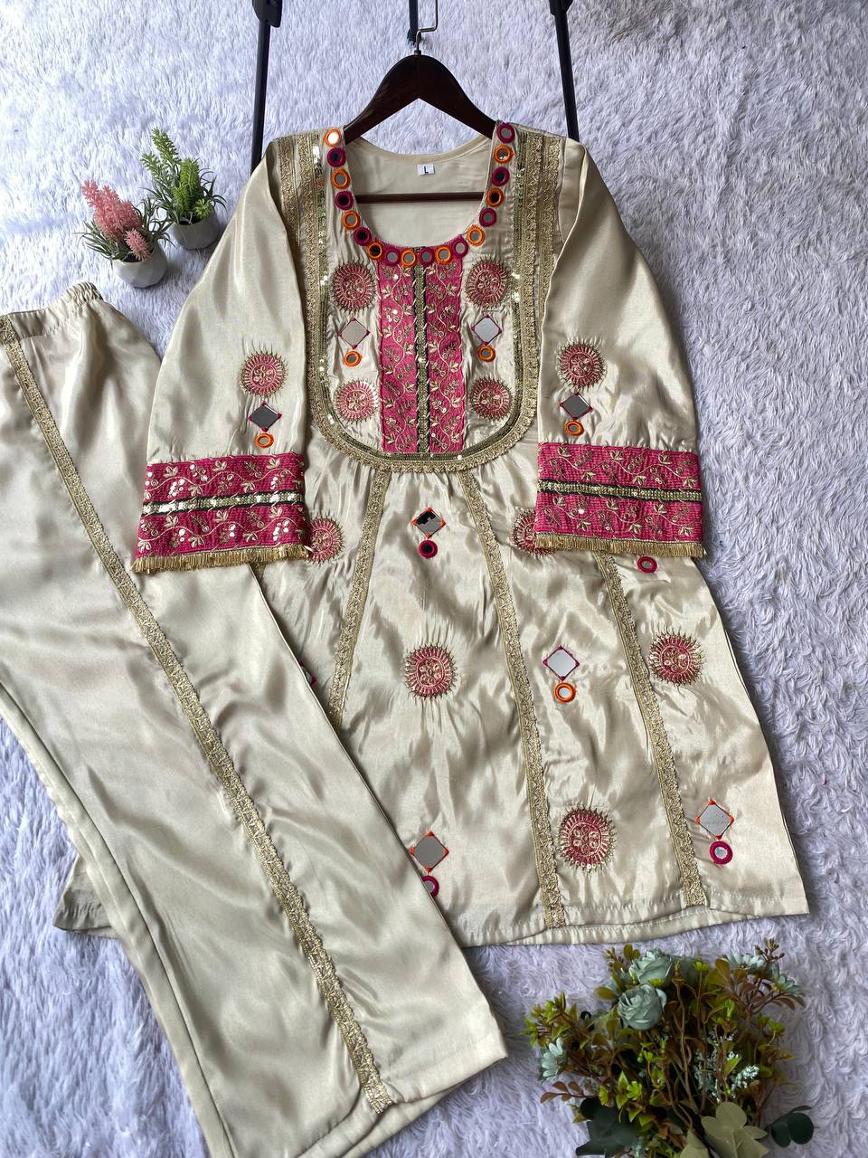 Designer Mirror Work Co-Ord Set