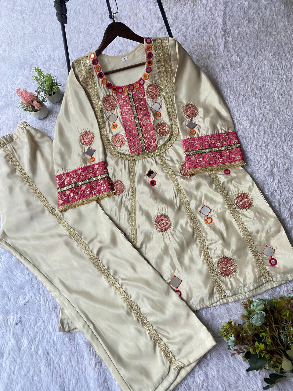 Designer Mirror Work Co-Ord Set