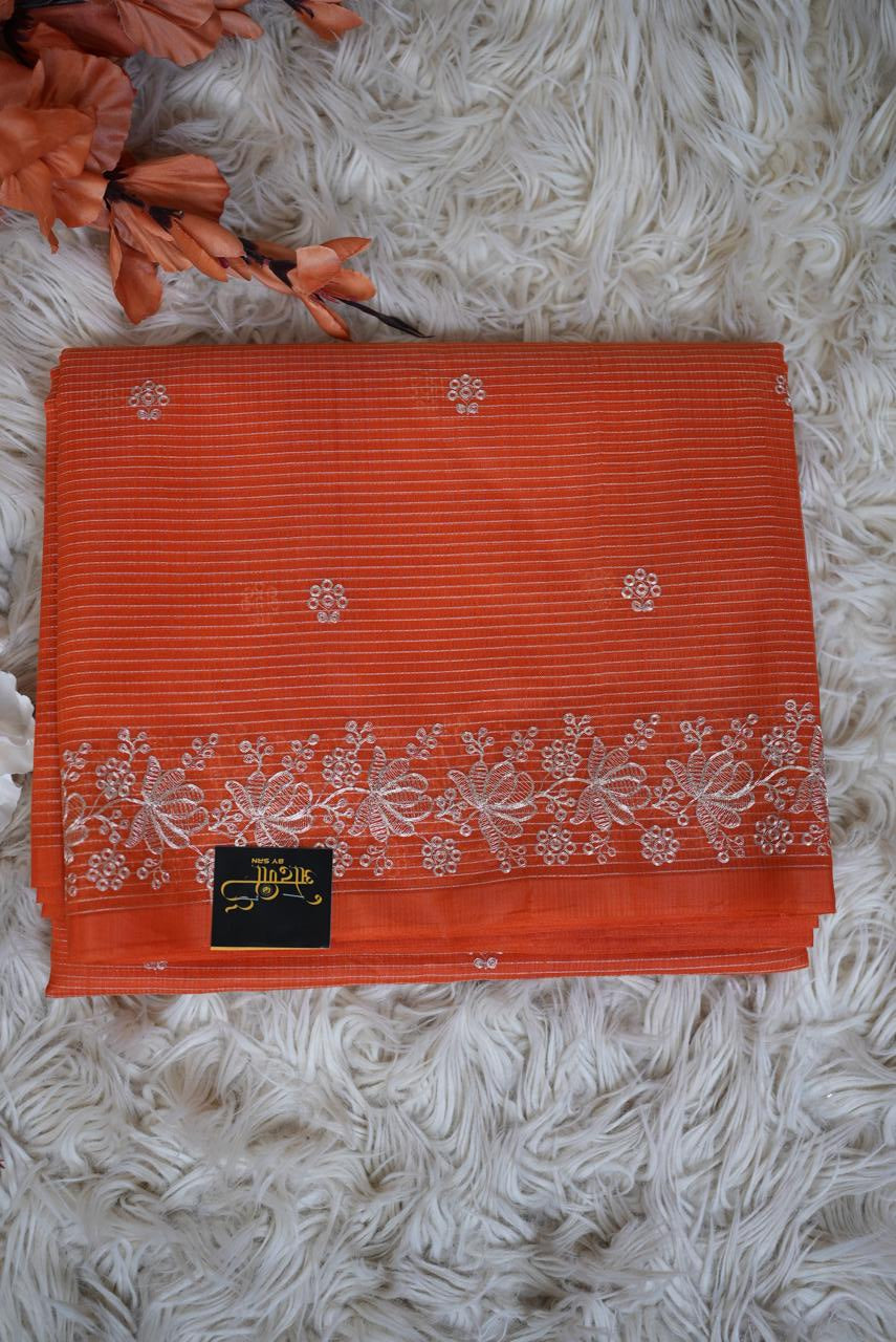 Pure Cotton Doriya Saree with Traditional Pitn Work