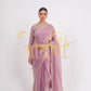 STITCH BLOUSE SAREE WITH SEQUENCE AND ZARKAN WORK ON CRUSH TISSUE SILK FABRIC ##SR0287