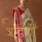 TISSUE SILK FABRIC CUTWORK PURE ZARDOZI HANDWORK SAREE ##SR0282