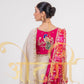 TISSUE SILK FABRIC CUTWORK PURE ZARDOZI HANDWORK SAREE ##SR0282