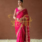 RANI COLOUR HAND BANDHEJ GAZZI SILK SAREE WITH GOTA PATTI AND ZARDOZI WORK (WITH BLOUSE ) ##SR0281