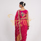 RANI COLOUR HAND BANDHEJ GAZZI SILK SAREE WITH GOTA PATTI AND ZARDOZI WORK (WITH BLOUSE ) ##SR0281