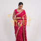 RANI COLOUR HAND BANDHEJ GAZZI SILK SAREE WITH GOTA PATTI AND ZARDOZI WORK (WITH BLOUSE ) ##SR0281