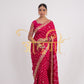 RANI COLOUR HAND BANDHEJ GAZZI SILK SAREE WITH GOTA PATTI AND ZARDOZI WORK (WITH BLOUSE ) ##SR0281