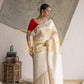 HIRA MANDI INSPIRED TISSSUE SILK SAREE WITH CONTRAST RED BLOUSE ##SR0275