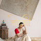 HIRA MANDI INSPIRED TISSSUE SILK SAREE WITH CONTRAST RED BLOUSE ##SR0275