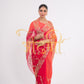 AARI TARI VINTAGE WORK ROYAL RAJPUTI SAREE ON PURE CHIFFON FABRIC (WITH BLOUSE) ##SR0276