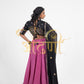 RAJSTHANI AANGI BLOUSE GOTA PATTI AND AARI TAARI WORK (MOFF WITH BLACK) ##HB043