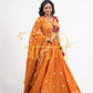 FULL FLAIR BANDHANI DESIGN GOTA PATTI LEHENGA WITH RAJASTANI ANGI BLOUSE AND VINTAGE JALL DUPATTA  ##LC023