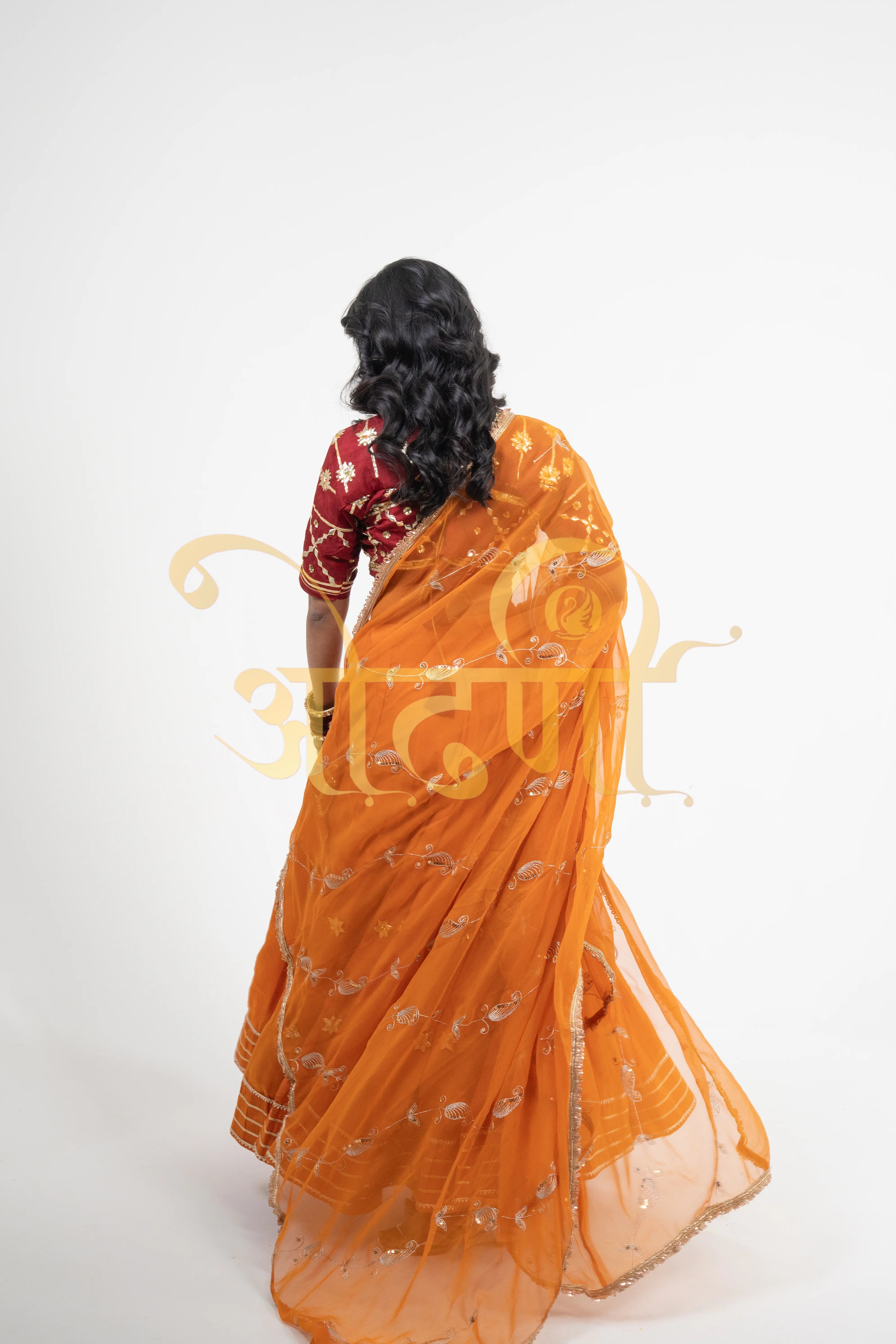 Full Flair Bandhani Lehenga with Gota Patti, Angi Blouse & Vintage Jaal Dupatta (PRE-BOOKING ITEM)