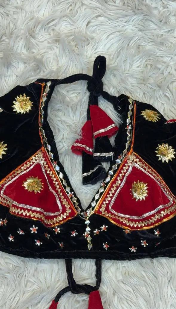 Lotus Rajasthani Angi Blouse with Gota Patti Work (PRE-BOOKING ITEM)