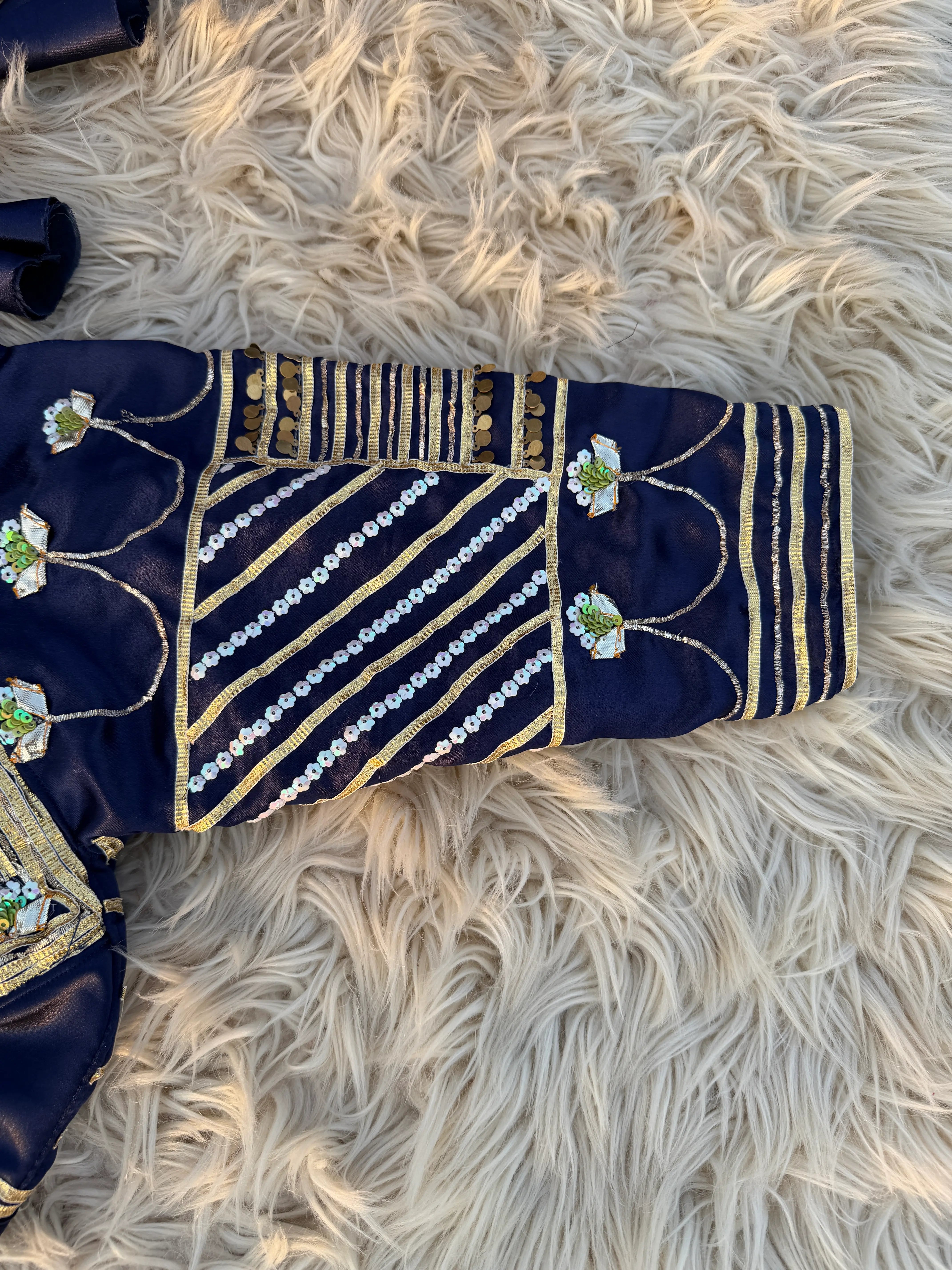 Sitara Mahal Rajasthani Aangi Blouse with Charkhi Gota (PRE-BOOKING ITEM)