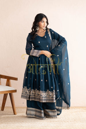 GEORGETTE FABRIC ANARKALI 3-PIECE SUIT WITH DUPATTA ##SP094