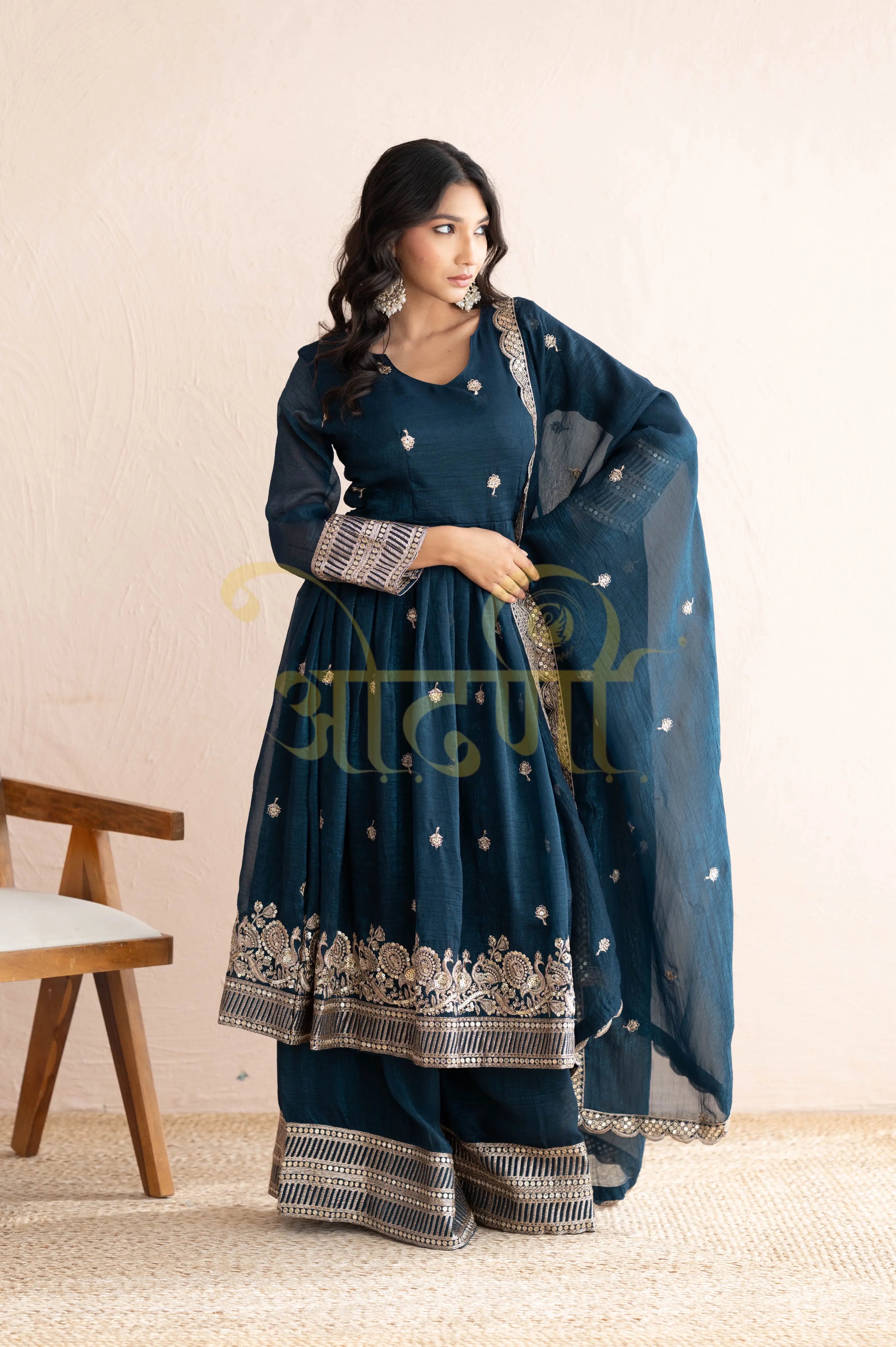 GEORGETTE FABRIC ANARKALI 3-PIECE SUIT WITH DUPATTA