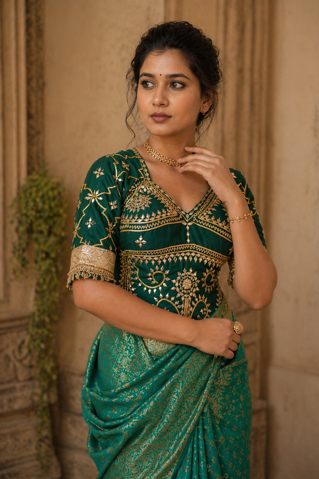 GUJRATI AANGI BLOUSE WITH GOTAPATTI WORK