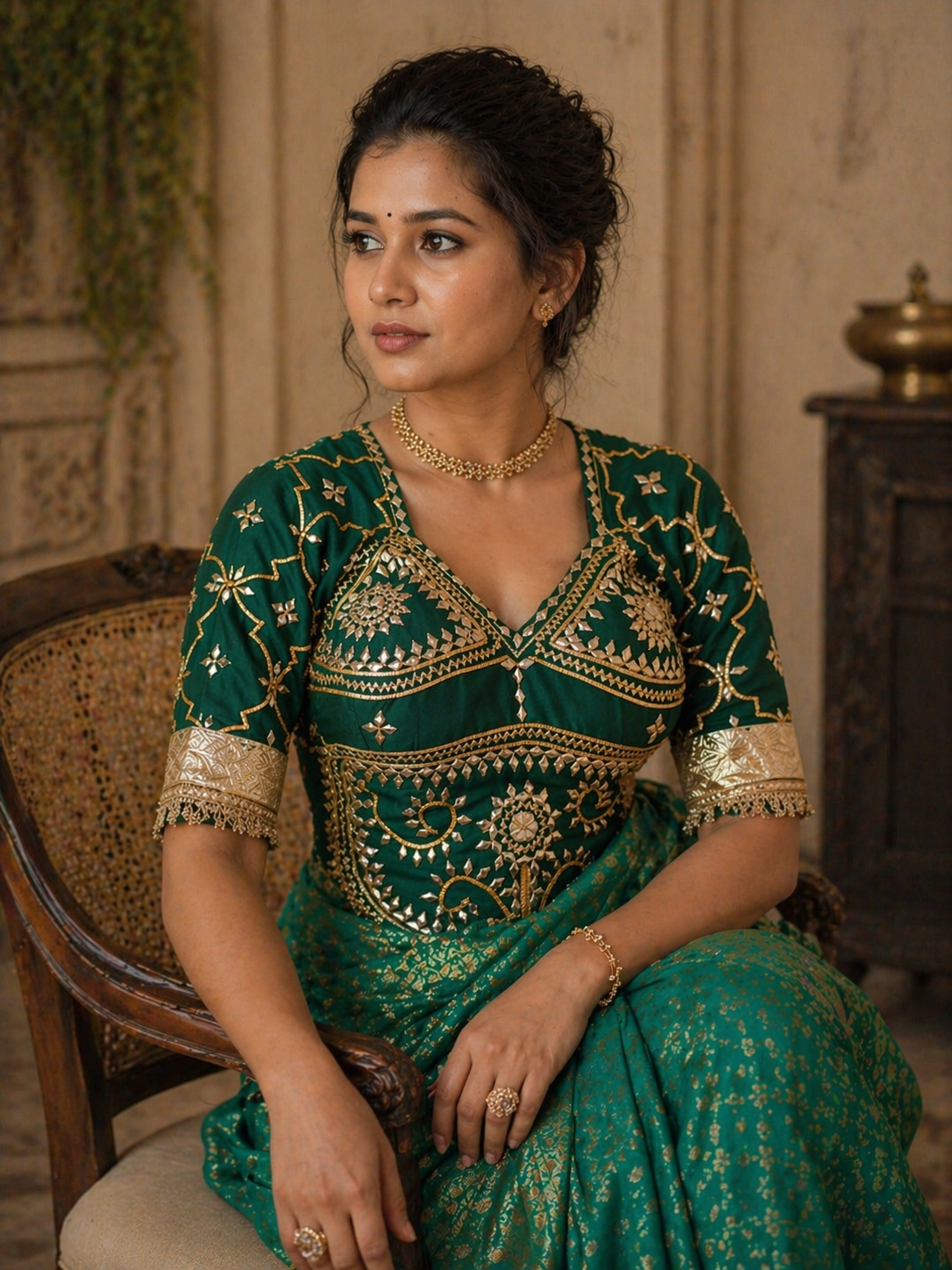GUJRATI AANGI BLOUSE WITH GOTAPATTI WORK