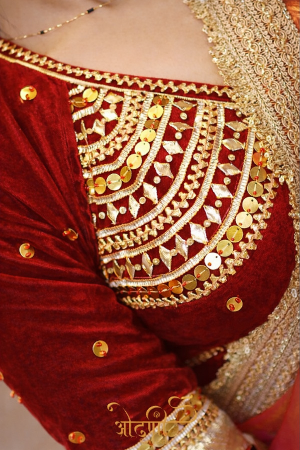Sitaara Rajasthani Angi Blouse with Gota Patti & Sequence Work (FULLY CUSTOMISABLE)