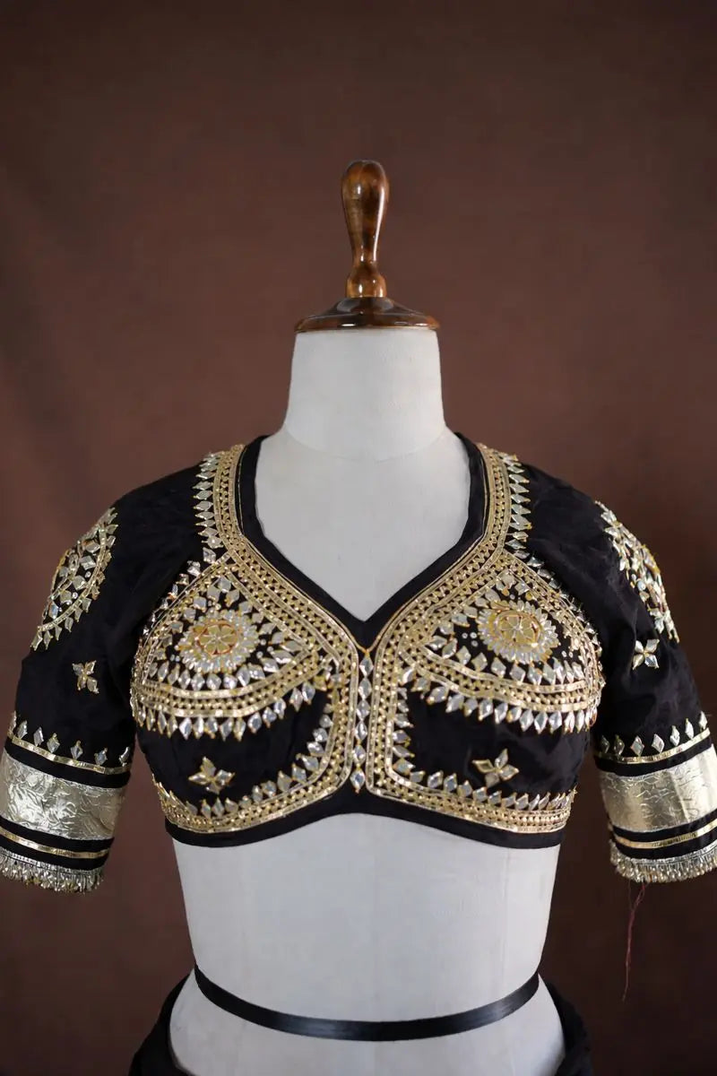 Lampa Rani Traditional Rajasthani Aangi Blouse with Kachi Gota Patti Handwork (PRE-BOOKING ITEM)