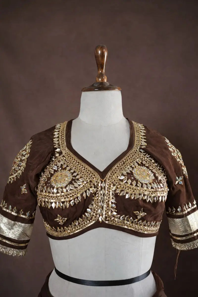Lampa Rani Traditional Rajasthani Aangi Blouse with Kachi Gota Patti Handwork (PRE-BOOKING ITEM)