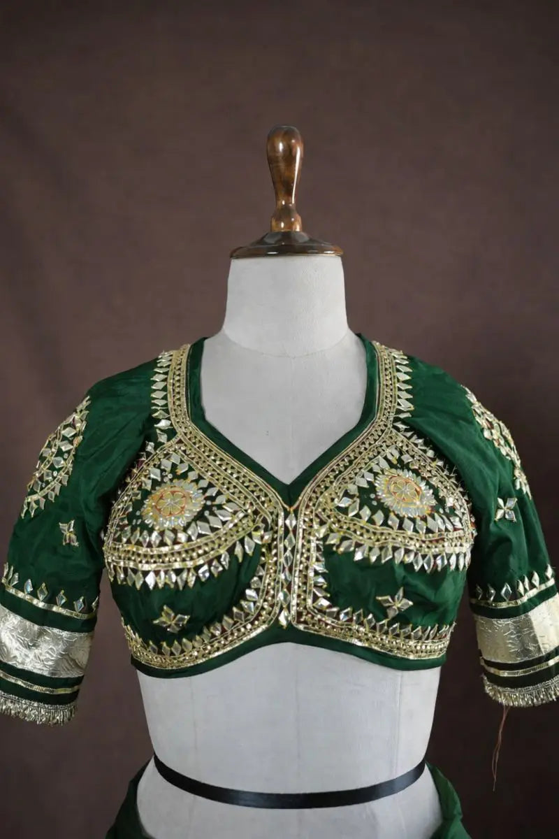 Lampa Rani Traditional Rajasthani Aangi Blouse with Kachi Gota Patti Handwork (PRE-BOOKING ITEM)