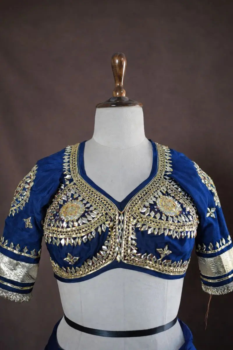 Lampa Rani Traditional Rajasthani Aangi Blouse with Kachi Gota Patti Handwork (PRE-BOOKING ITEM)