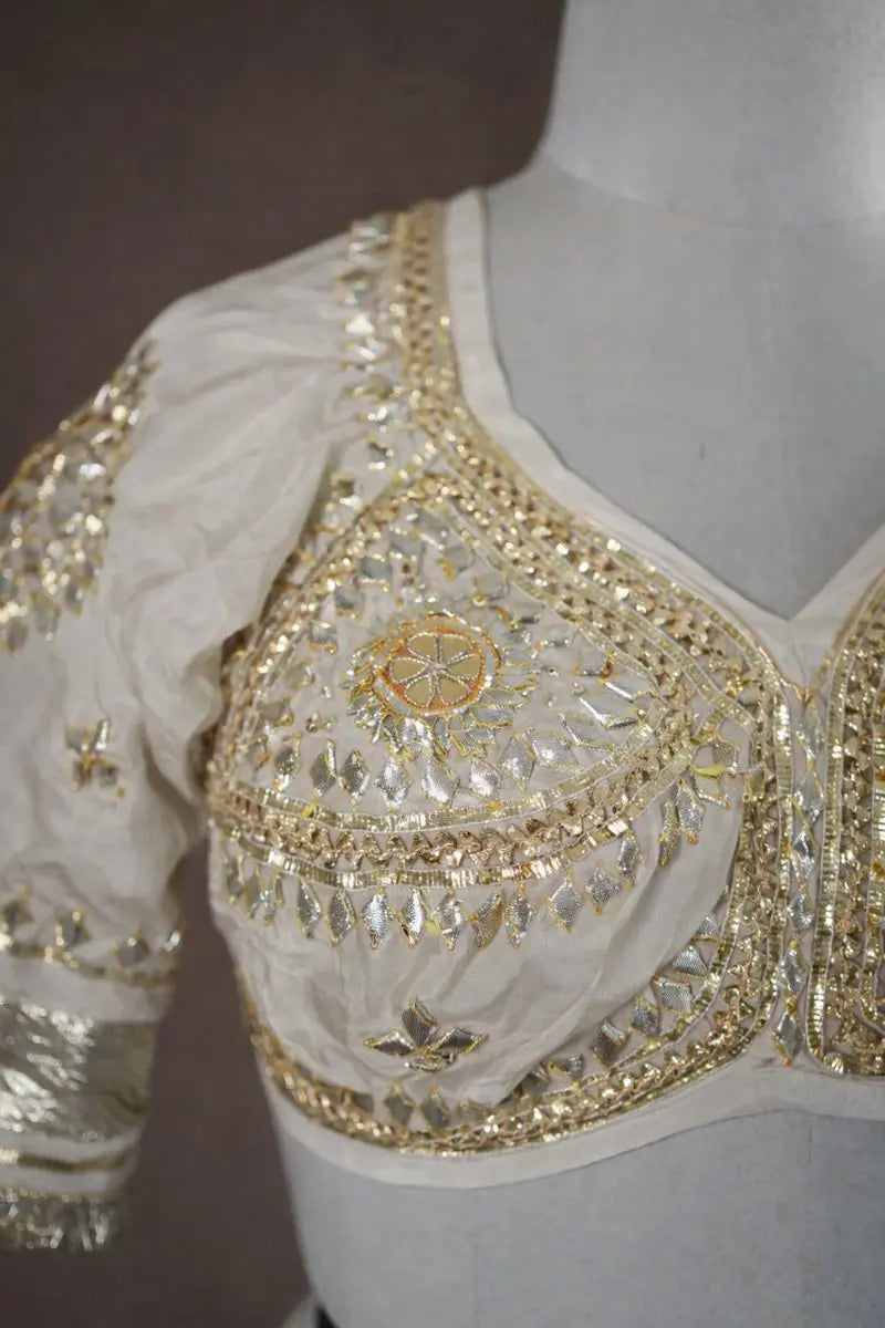 Lampa Rani Traditional Rajasthani Aangi Blouse with Kachi Gota Patti Handwork (PRE-BOOKING ITEM)