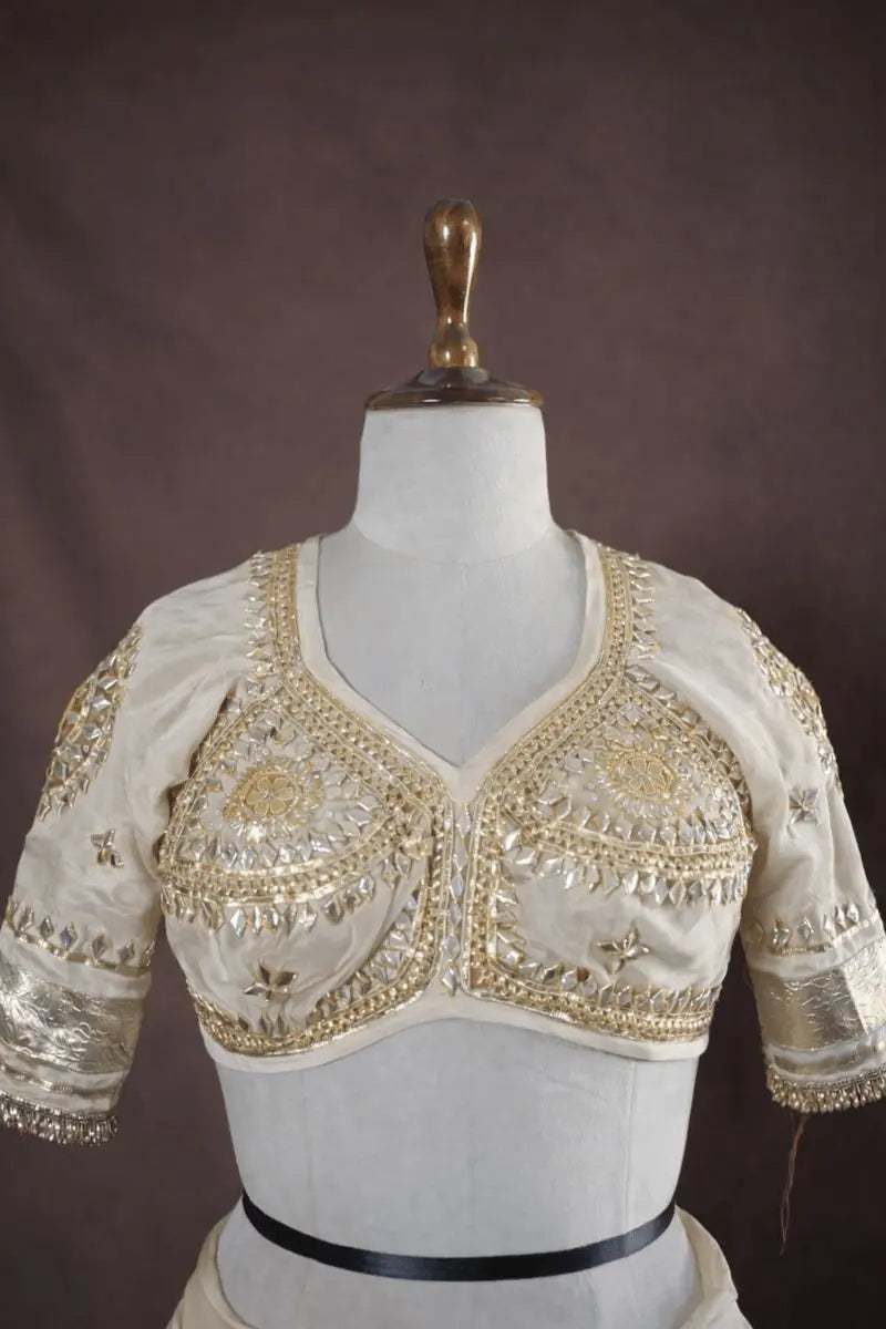Lampa Rani Traditional Rajasthani Aangi Blouse with Kachi Gota Patti Handwork (PRE-BOOKING ITEM)