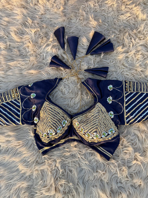 SITARA MAHAL RAJASTHANI AANGI BLOUSE WITH CHARKHI GOTA WORK (PRE-BOOKING ITEM)  ##HB101