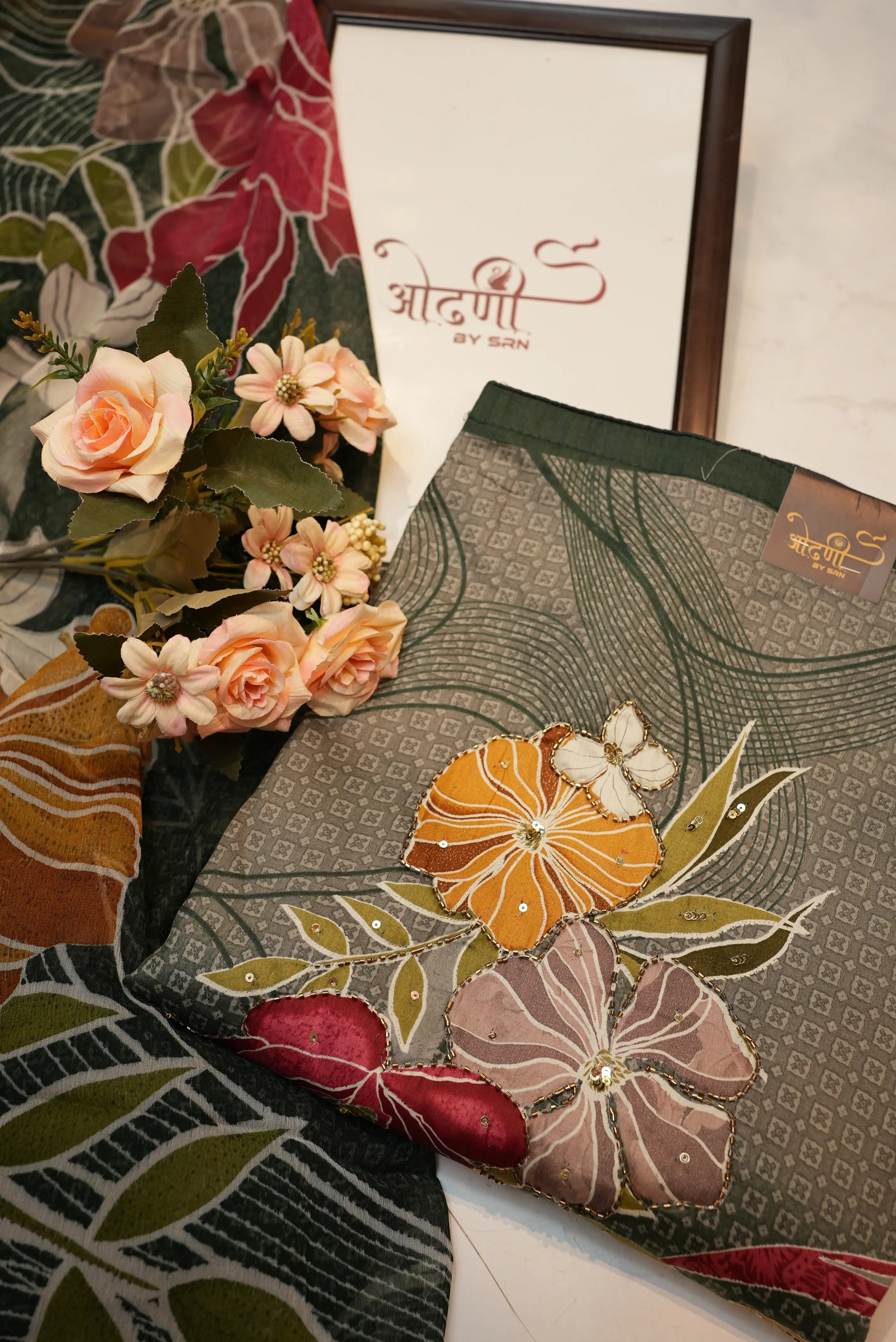 Cotton suit with  embroidery & dupatta (UNSTITCHED )