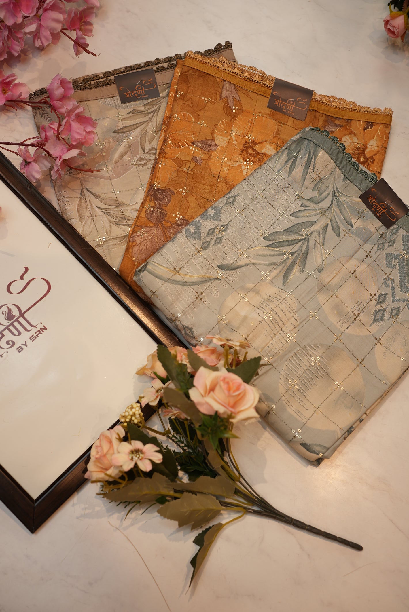 Glaze cotton suit with sequence work & dupatta ##SF019