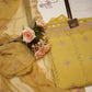 Crystal fabric suit with complete top embroidery & chiffon dupatta ##SF022