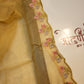 Crystal fabric suit with complete top embroidery & chiffon dupatta ##SF022