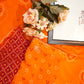 Rajasthani peela Synthetic saree with hand work border & butti ##SR0141
